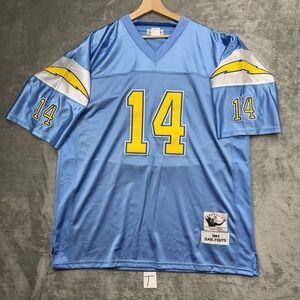 San Diego Chargers #14 Dan Fouts 1984 Jersey Mitchell And Ness Throwback Size 56